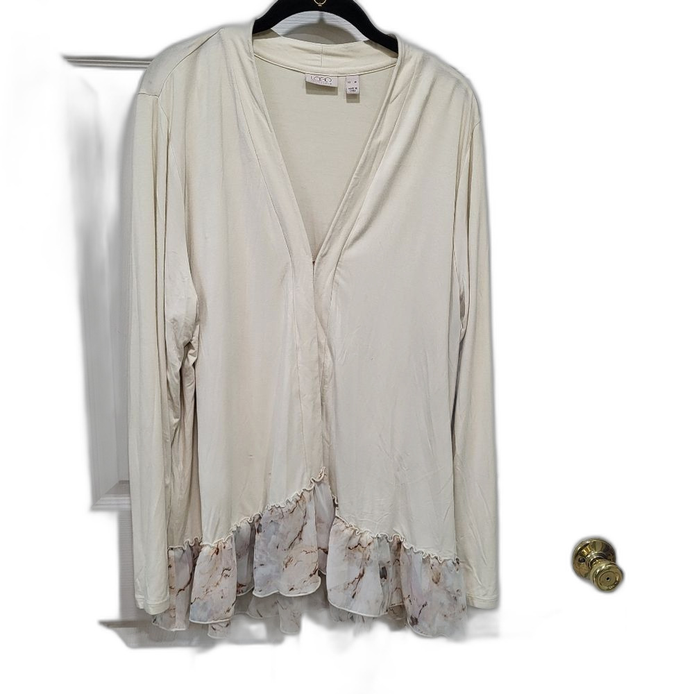 Lorie Goldstein Jacket With Ruffle Trim By Logo XL